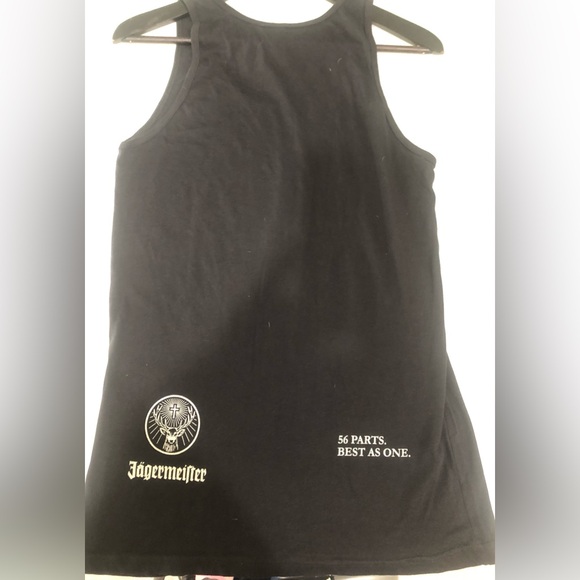 Black Jäegermeister woman’s tank top with eyeball on front. - Picture 3 of 3